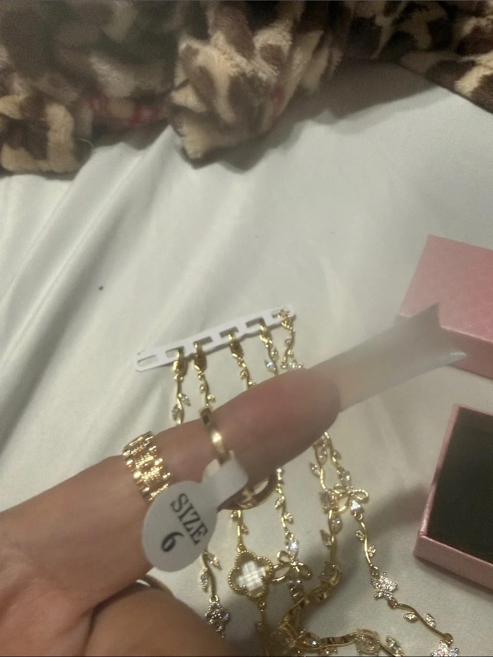 Hello Kitty, ring Jewelry Gold-tone Bracelet Set with Clear Crystals